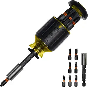 Klein Tools 32308 8-in-1 Adjustable Magnetic Multi-bit Stubby Screwdriver