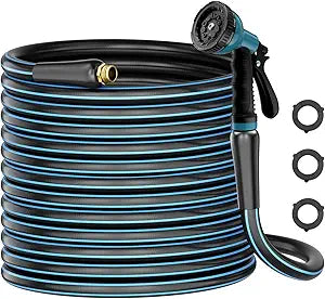 Besiter Heavy Duty Garden Hose 100FT: Water Hose With 10 Function Sprayer - Hose Flexible Swivel Leak-Free Connection Kink-free 5/8" - High Pressure Hose for Gardening Car Washing Watering Outdoor