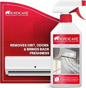 Nordicare Air Conditioner Cleaner Spray  Professional Cleaning for Ducts, Filters & Vents  Odor Neutralizer for Home & Car AC Systems  17.6oz ml Spray Bottle