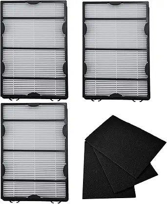 3 Packs HAPF600 Air Filter Replacement + 3 Packs Carbon Filter Replacement for Holmes HAPF600, HAP615, HAP625, HAP650, HAPF600D-U2