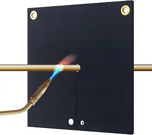 Hvac Tools Welding Blanket Fireproof, 12x12inch Soldering Heat Shield Mat for Torch, Flame Protector, Soldering Repairs with Hole for Pipe, Welding Pad for Plumbing