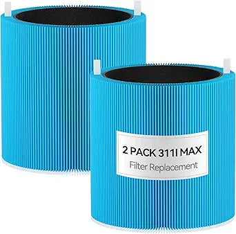 2 Pack Replacement Filter for BLUEAIR Blue Pure 311i Max AllergenBlock Air Purifier, Premium Filter & Advanced Activated Carbon Filter