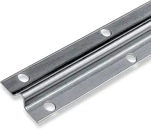 KC Hardware Stainless Steel Sliding Glass Door Screw Down Track, Inverted V Bottom Track for Sliding Screen Doors- Satin Anodized- 72" Length