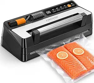 Next-Gen Vacuum Sealer Machine, Food Vacuum Sealer with Powerful Suction Pump, Dual-System for Valve&Textured Bags, Canisters & Marinate, Dual-Heat Seal for Dry&Moist Food, Built-in Cutter&Bag Storage