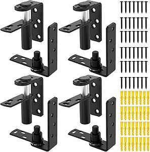 Heavy-Duty Self Closing Saloon Door Hinges, 304 Stainless Steel Self-Return Dual Swing Cafe Hinges for Bar, Patio Doors (4, Large)