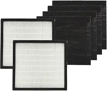 PUREBURG WK01234QPC Replacement Filter Compatible with Oreck WK10002QPC & Airvantage Plus Pet WK10052QPC Air Purifiers, 2-Pack H13 HEPA + 4 x Activated Carbon Pre-Filter Air Clean