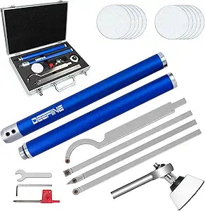 Carbide Tip Wood Lathe Turning Tool set With Bowl sander, Lathe Roughing and Finishing Hollowing Tool Interchangeable Aluminum Alloy Handle with 4pcs Carbide Inserts For Woodturning