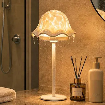 Shower Lamp, Rechargeable Water Ripple Projector Cordless Table Lamp