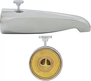 Westbrass D3111-26 Rear Diverter 8-1/2" Reach Tub Spout, Polished Chrome