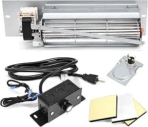 FK24 Fireplace Blower Fan Kit for 36BDVR, 36BDVRRN, 36BDVT, 39BDVR, 33BDVR, Fireplaces Fan Blowers with Thermostat Replace Majestic, Vermont Castings, Temco, Rotom HBRB65 HB-RB65, 54103