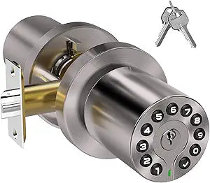 BOTHSTAR Keypad Door Knob with Key,Keyless Entry Door Lock, Code Locks Door Knob, Auto Lock,50 User Code, for Home,Office,Hotel,Bedroom,Garage,Not Deadbolt