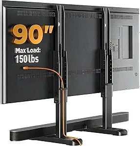 Perlegear Universal TV Stand Legs for Most 3786 90 Inch TVs up to 150 lbs, Height Adjustable TV Legs Replacement Suitable for Soundbar, Table Top Stand Base Max VESA 800 x 500mm, PGTVS20
