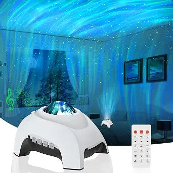 Star Projector, Vinwark Galaxy Projector, Northern Lights Aurora Projector for Bedroom with Music Bluetooth Speaker and White Noise, Starry Night Light Projectors for Kids Adults