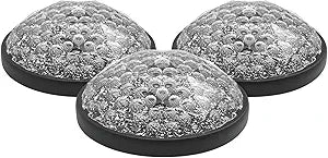 Natural Fly Deterrent 3-Pack - Chemical-Free, Light-Powered Domes to Repel Flies Indoors & Outdoors, Safe for Kids & Pets - Includes Suction Cups