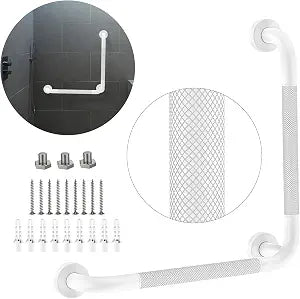 L-Shaped Grab Bars for Shower, Angled Grab Bar 16x16 Inch