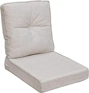 ATR ART TO REAL Outdoor Chair Cushions, 24 X 22 Inch Patio Chair Cushions Water-Resistant Outdoor Furniture Cushions with Removable Cover, Thicken Cushion for Chair Sofa CouchKhaki