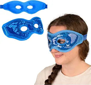 Gel Eye Mask with Cutout, Reusable, Hot or Cold, Blue
