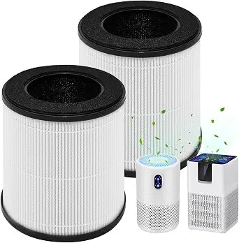B-D02L/ M05 Replacement Filter, Compatible with MOOKA B-D02L/M05 & KOIOS B-D02L and VEWIOR B-D02U Air Purifier, 3-in 1 H13 True HEPA Filter, 2 Pack