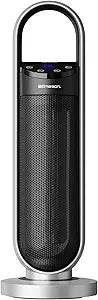 Emerson SmartVoice 23" Tower Space Heater, Offline Voice Control, 1500W Fast Heating, 65┬░ Oscillation, Sleep Timer, Remote & Touch Control