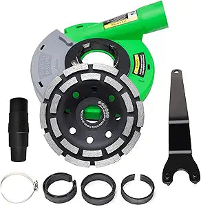 Dust Shroud for Angle Grinder 4.5 Inch / 5 Inch + Diamond Grinding Cup Wheel 5 Inch, Universal Surface Grinding Shroud with Grinding Wheel for Concrete, Cement, Marble, Rock, Granite
