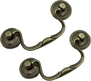 8 Pack Antique Brass Cabinet Pulls, 3-1/4 Inch Hole Centers