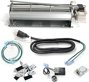 Hongso GFK4 FK4 GFK4A GFK4B Fireplace Blower Fan KIT for em3030lh-85, Heatilator NDV4236I GNDC36 GNDC33, Majestic, Vermont Castings, Monessen, CFM, Fireplace Inserts Heat Exchangers with Ball Bearings