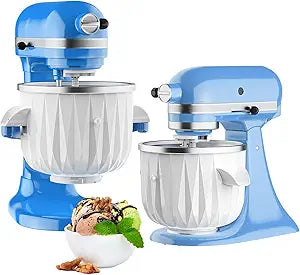 Ice Cream Maker Attachment for KitchenAid Stand Mixers, 2 Quart Ice Cream & Sorbet Gelato Maker Attachment - Fits 4.5QT and Larger KitchenAid Stand Mixers by GVODE