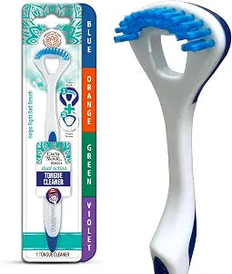 GuruNanda Dual Action Tongue Scraper & Brush for Bad Breath Treatment, 1 ct