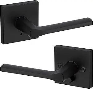 Kwikset 91550-034 Lisbon Door Lever, Matte Black