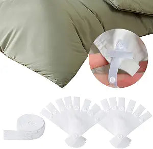16 Pack Duvet Clips,Duvet Clips to Hold Comforter Inside,Convenient and Reusable Duvet Snap Clips Duvet Cover Clips,Removable Comforter Clips Fasteners Inside (16, White)