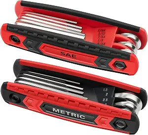 DIYSELF 2 Pack Allen Wrenches Sets 17-Piece Allen Key Set, Metric & SAE