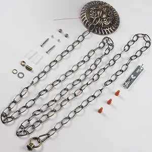 Bieye CC05 Lighting Fixture Chain and Canopy Kit for Ceiling Pendant Light (10ft Bronze)