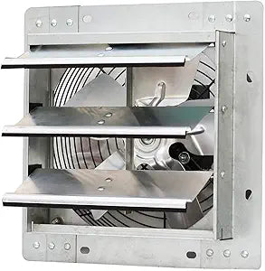 iLiving ILG8SF10V - 10" Wall Mounted Exhaust Fan - Automatic Shutter - Variable Speed - Vent Fan For Home Attic, Shed, or Garage Ventilation, 820 CFM, 1200 SQF Coverage Area (Power Cord Not Included)