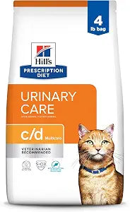 Hill's Prescription Diet c/d Multicare Urinary Care Dry Cat Food, Ocean Fish, 4 lb. Bag