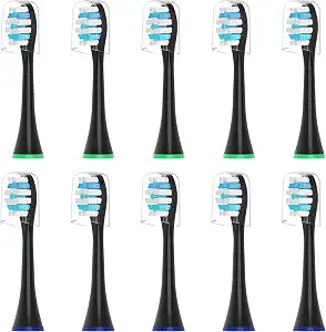 Replacement Toothbrush Heads Compatible with AquaSonic Black