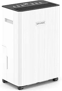 2500 Sq. Ft. Dehumidifier for Basement, 32 Pint Dehumidifiers for Home with Drain Hose, Smart Humidity Control Humidistat, Ultra-Quiet 32dB Moisture Control with 24H Timer for Bathroom, Bedroom & RV
