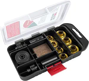 NEU MASTER Grommet Tool Kit, 3/8" & 1/2" Brass Grommet with Eyelet Tool Kit