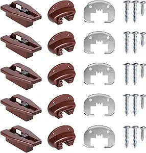 for Kenlin Rite-Trak II Drawer Slides Replacement 5 Sets of Rite Track 2 Drawer Repair Parts for Dresser and Nightstand Drawers - 168 Track Guides (5)