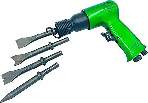 DYNAMIC POWER Short Barrel Air Hammer Kit (4-Chisels, Stroke Length 1-5/8", 4500 bpm, 4 CFM @ 90 PSI)