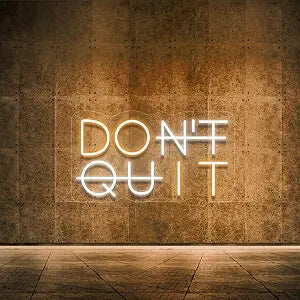 Don't Quit LED Neon Sign for Wall Decor, DO IT Neon Lights Party Decorations, USB Powered Switch Neon Lights lighting adjustable for Office Room, Gym Room, Man Cave, Gamer Room