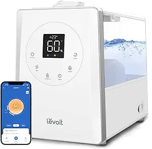 LEVOIT LV600S Smart Warm and Cool Mist Humidifiers for Home Bedroom Large Room, (6L) 753ft┬▓ Coverage, Quickly & Evenly Humidify Whole House, Easy Top Fill, App & Voice Control - Quiet Sleep Mode