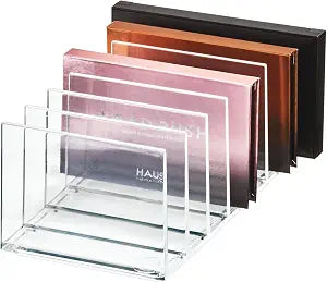 iDesign The Sarah Tanno Collection Plastic Cosmetics and Makeup Palette Organizer, 7-Compartment, Clear, 20.3 cm  10.1 cm  7.6 cm