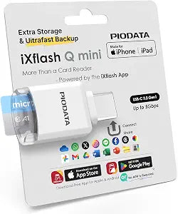MFi USB-C Micro SD Card Reader for iPhone, iPad & Android White