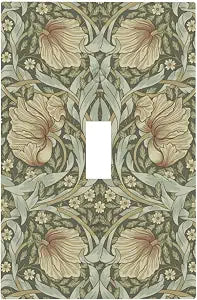 William Morris Pimpernel Floral 1 Gang Decorative Light Switch Cover Plate