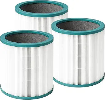 Nispira Dual-layer Filter Replacement for Dyson TP01 TP02 BP01 Tower US Sm/Nk and TP02 US Nk/Nk EVO part 968126-03 3-in-1 HEPA Activated Carbon, Size 7.4" x 7.4". 3 Pack