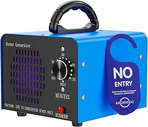 Ozone Generator Machine200,000mg/h, High Capacity Ozone Odor Eliminator Removal Air Purifier for Home Car Pet & Basement Odor, Suitable for Spaces up to 7,000 Square Feet, Blue