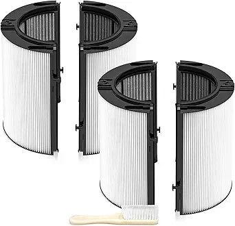 360┬░ Combi Glass H13 Hepa + Activated Carbon Filter Compatible with Dyson HP1 PC1 HP10 TP07 TP10 TP06 HP06 TP04 HP04 PH01 PH02 PH03 PH04 HP09 TP09 HP07 Air Purifier, 2-in-1 Replacement Filters, 2 Pack