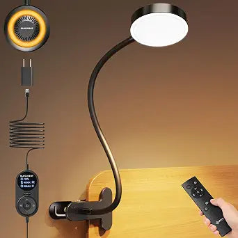 Glocusent 72 LED Desk Lamp for Dorm,Amber Night Light with Remote Control
