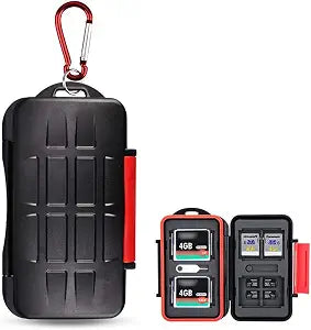 Kiorafoto 28 Slots Memory Card Case for 16 MicroSD + 8 SD + 4 Compact Flash