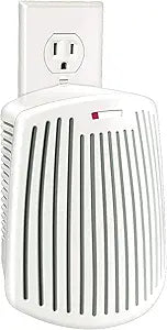 Hamilton Beach TrueAir Plug-Mount Odor Eliminator with Carbon Filter + Green Mountain Scent Cartridge, Common Household-Tobacco, Pet, Bathroom, Trash, On/Off Fan (04530GM)